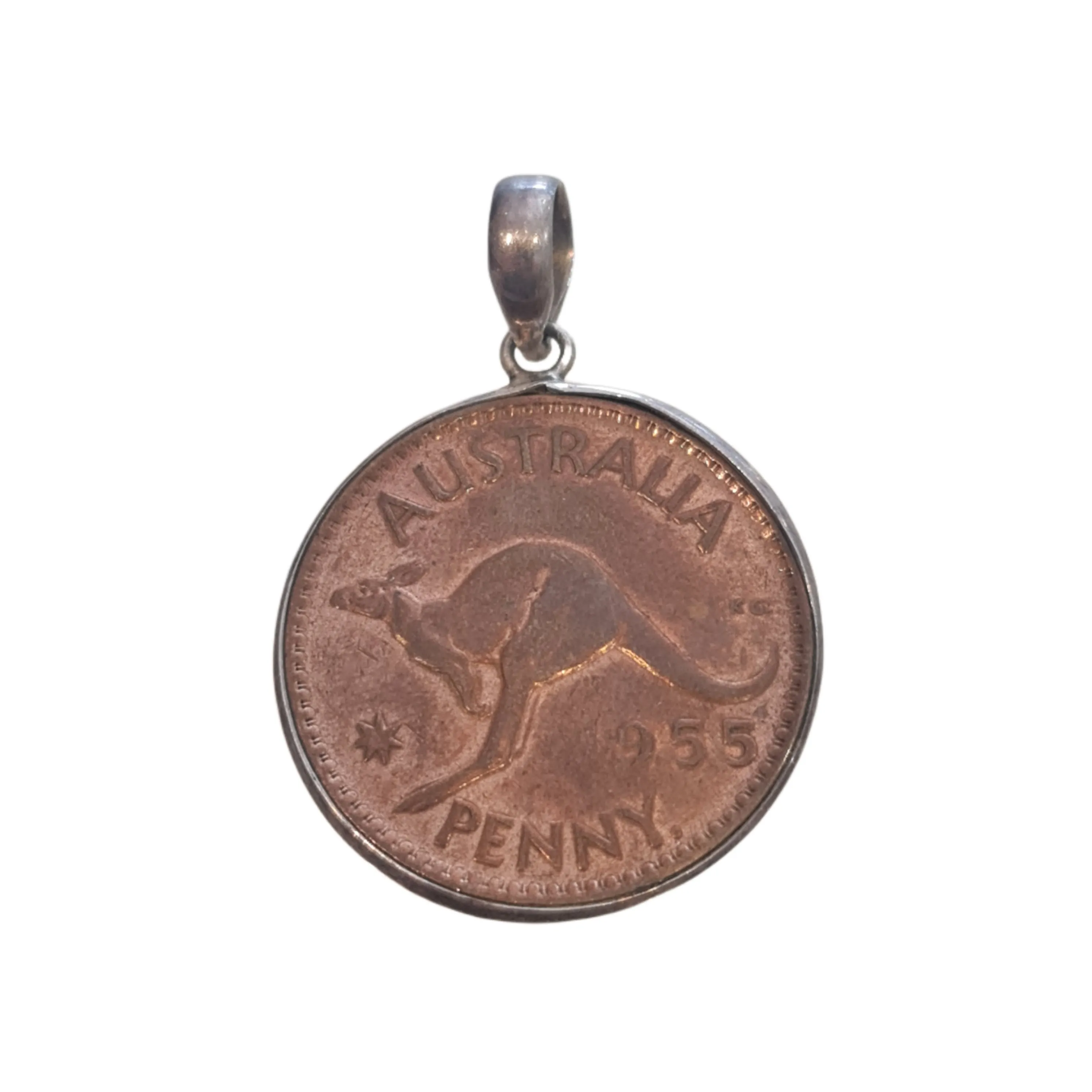 1955 Australian Penny coin pendant