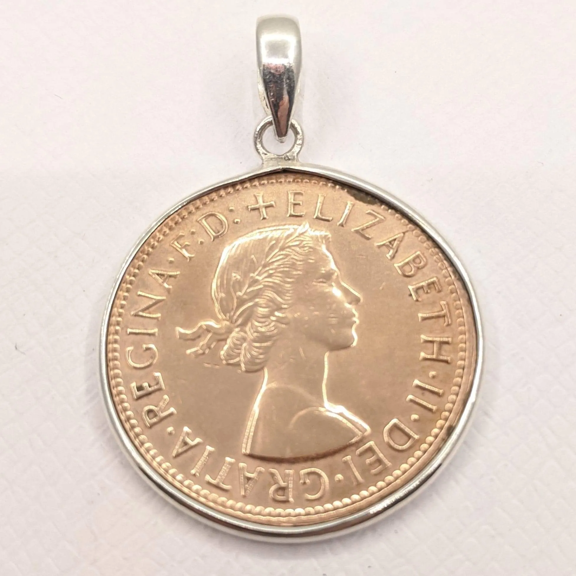 1955 Australian Penny coin pendant