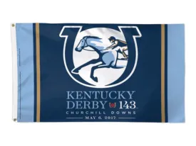 2017 Kentucky Derby 143 Churchill Downs Run for the Roses Deluxe Flag (3'x5')