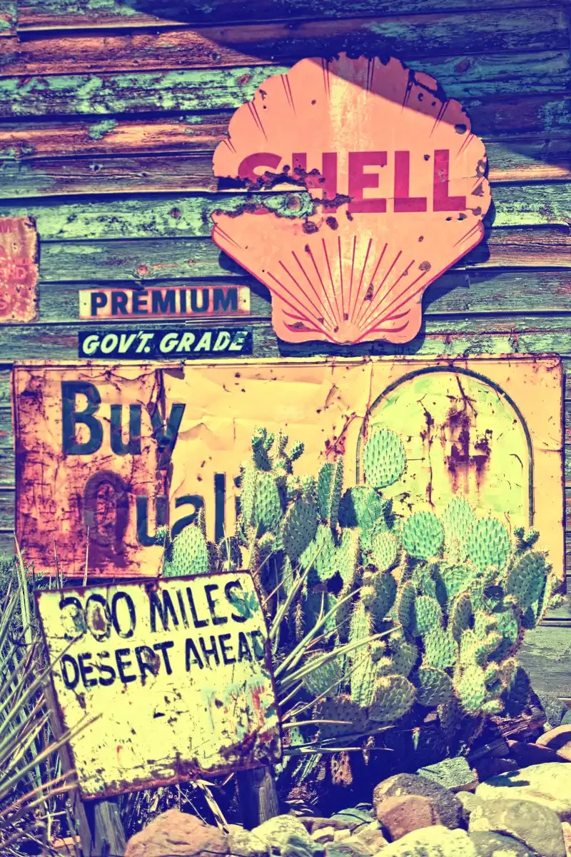 300 Miles Of Desert Ahead Wall Art