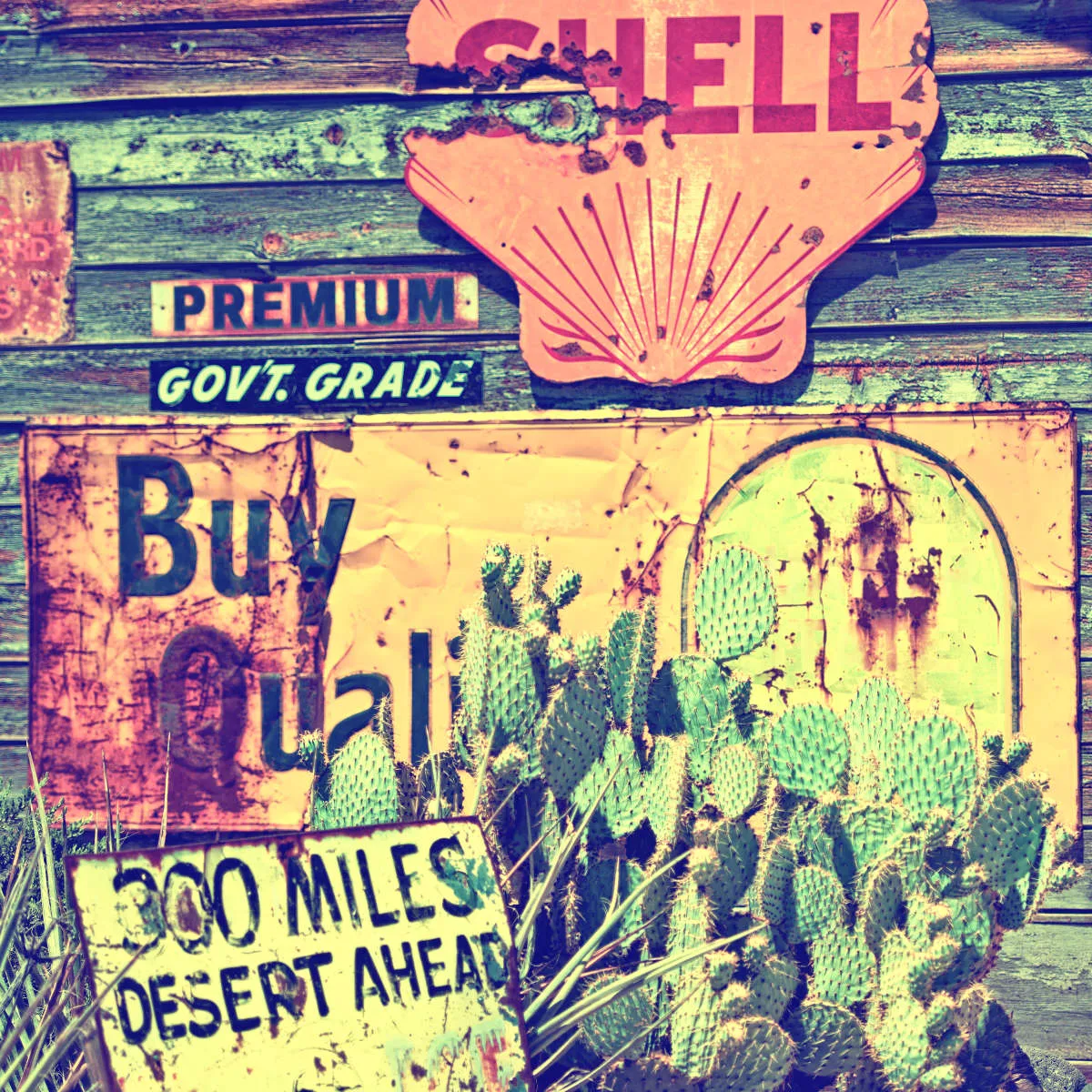 300 Miles Of Desert Ahead Wall Art