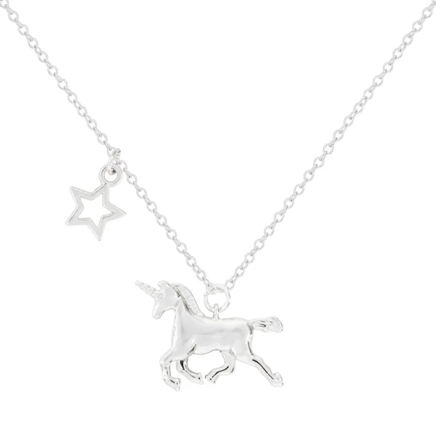 A Mini Penny Unicorn Sterling Silver Necklace