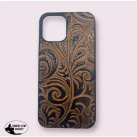 A8366 - IPhone 12 Max Tooled Leather Case