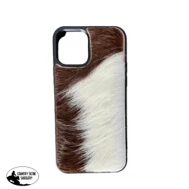 A8369 - IPhone 12 Pro Hair on Hide Leather Case