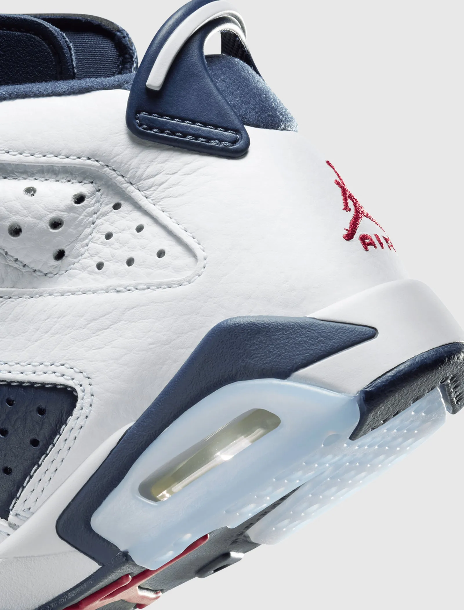 AIR JORDAN 6 RETRO "WHITE/VARSITY RED/MIDNIGHT NAVY" GS