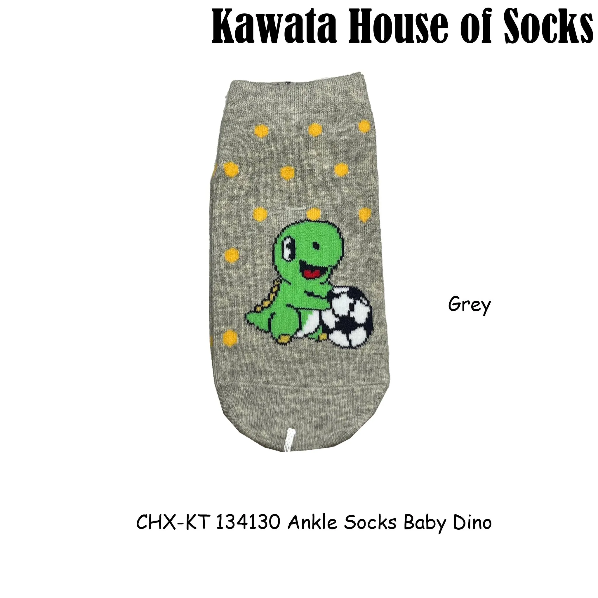 Anti Slip Ankle Baby Dino Socks (Baby to Kids age )