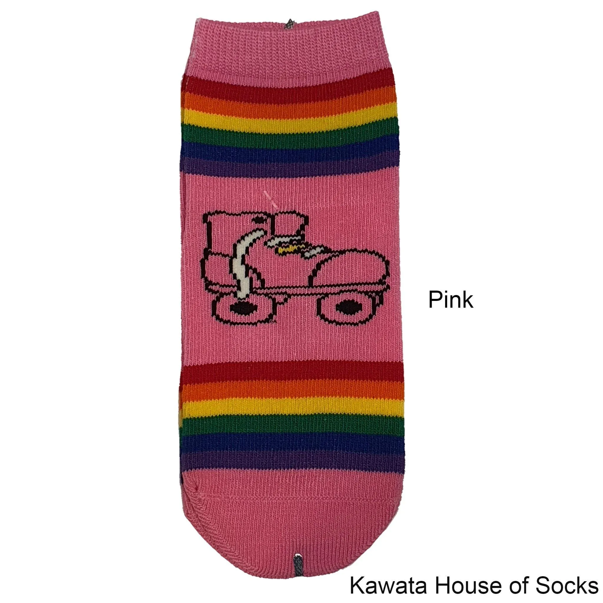 Anti-Slip Quarter Rainbow Roller Blade Socks