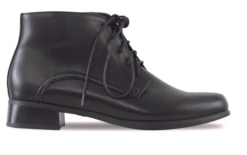 Antonia Black Leather Ankle Boots