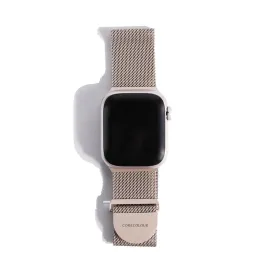 Apple Watch Strap Champagne Metal Mesh – Stainless Steel – 41mm – 49mm