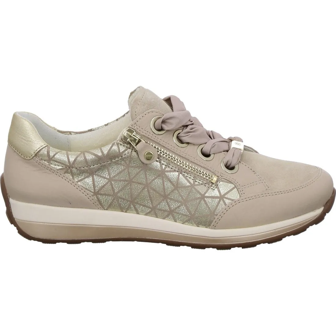 Ara Ladies Osaka Lace Up Zip Side Sneaker