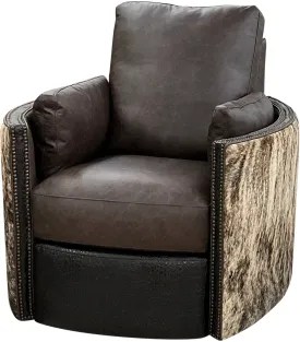 Arroyo Cowhide Leather Swivel Glider Recliner