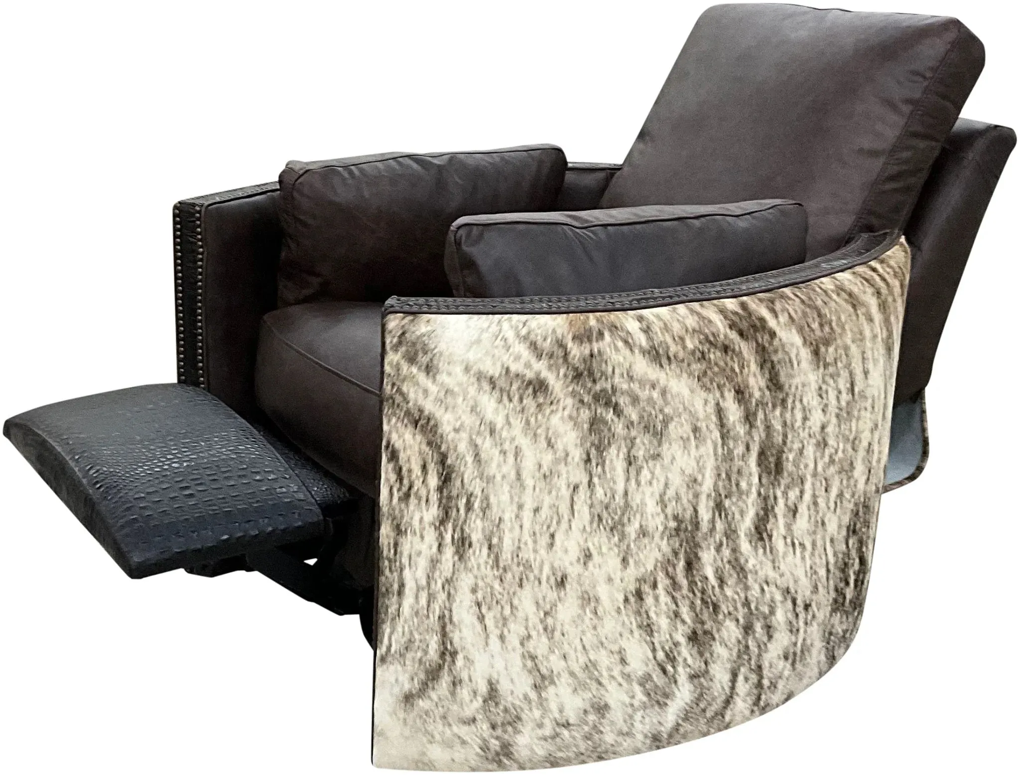 Arroyo Cowhide Leather Swivel Glider Recliner