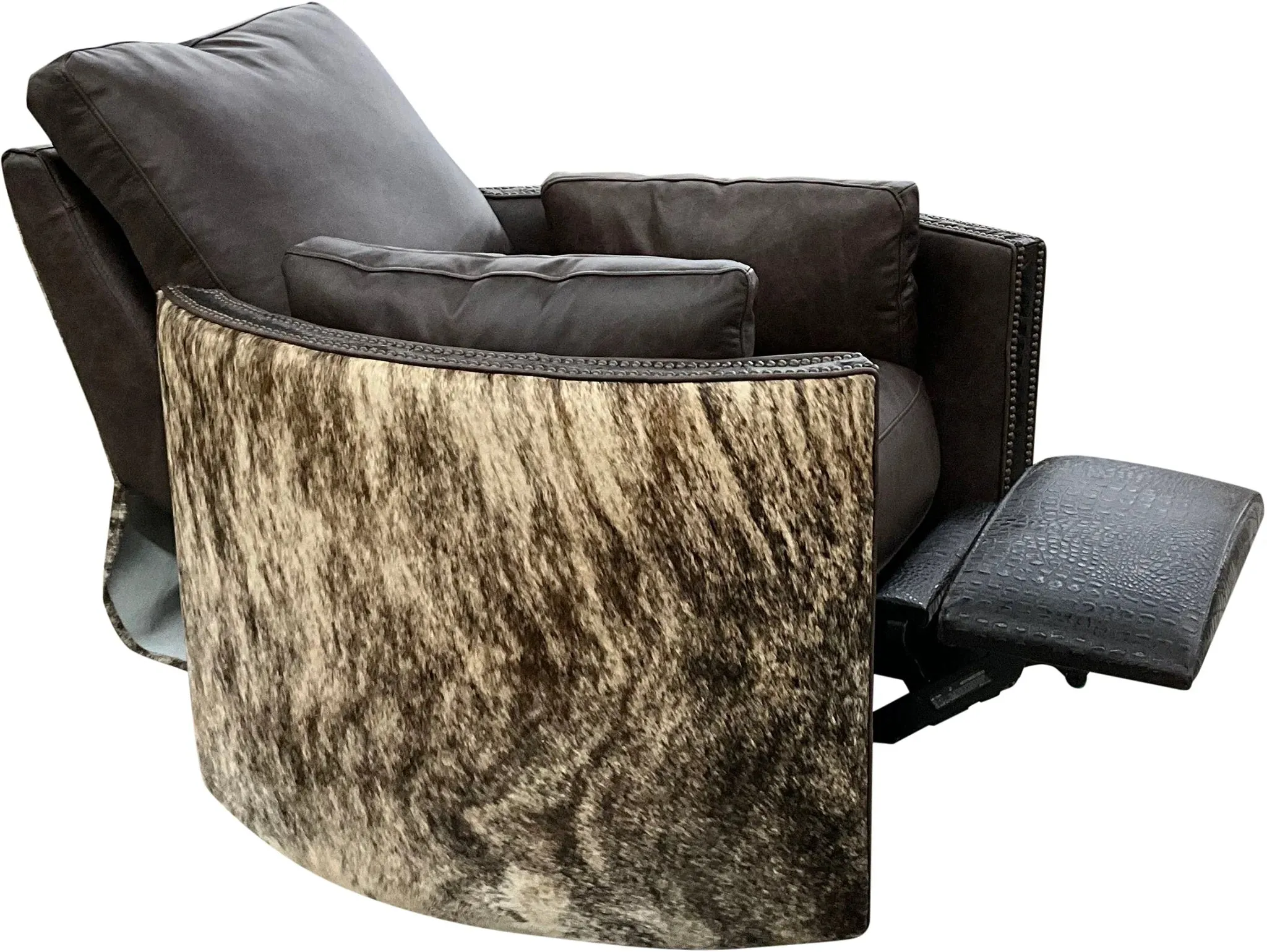 Arroyo Cowhide Leather Swivel Glider Recliner