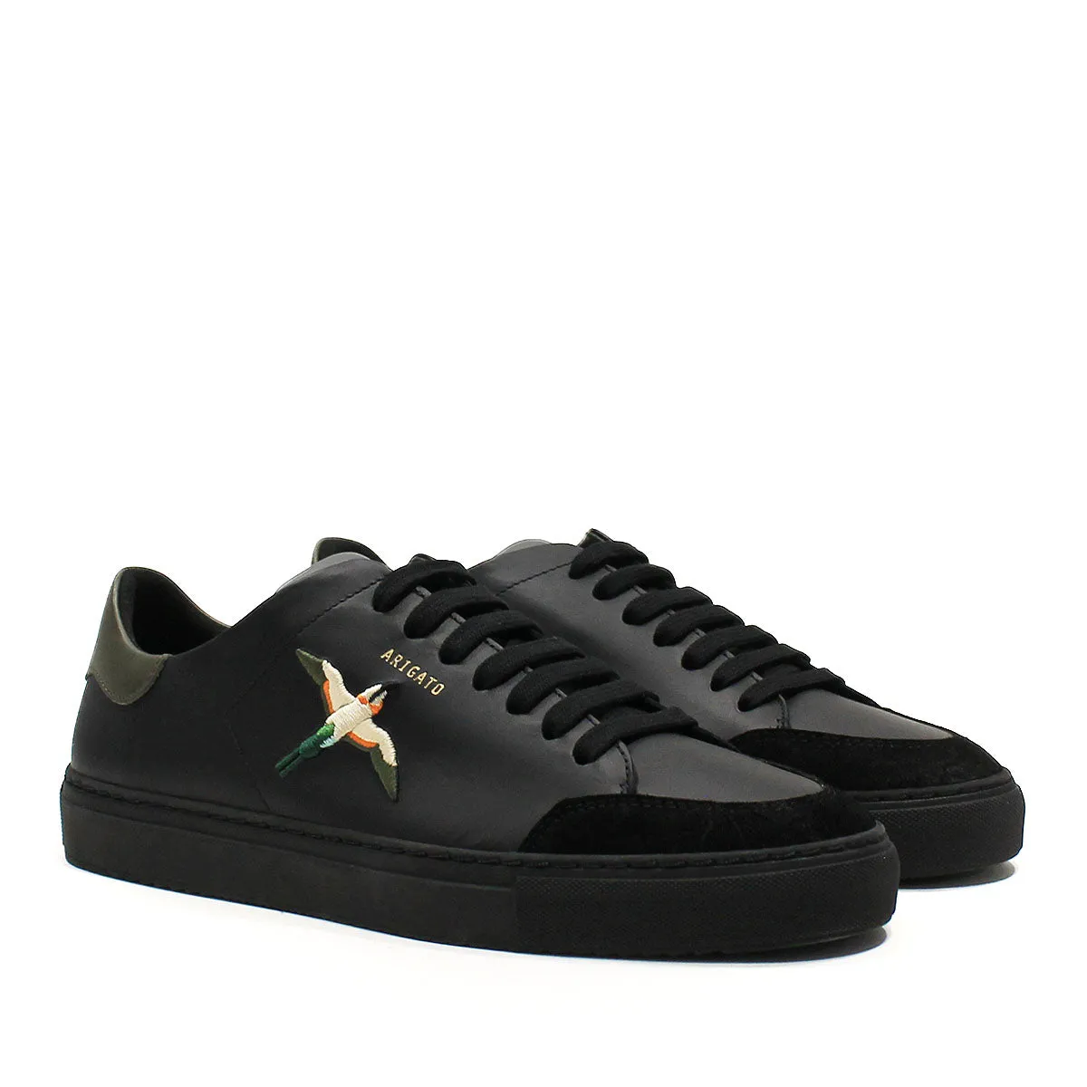 Axel Arigato - Clean 90 Bee Bird Trainers in Black/Army Green