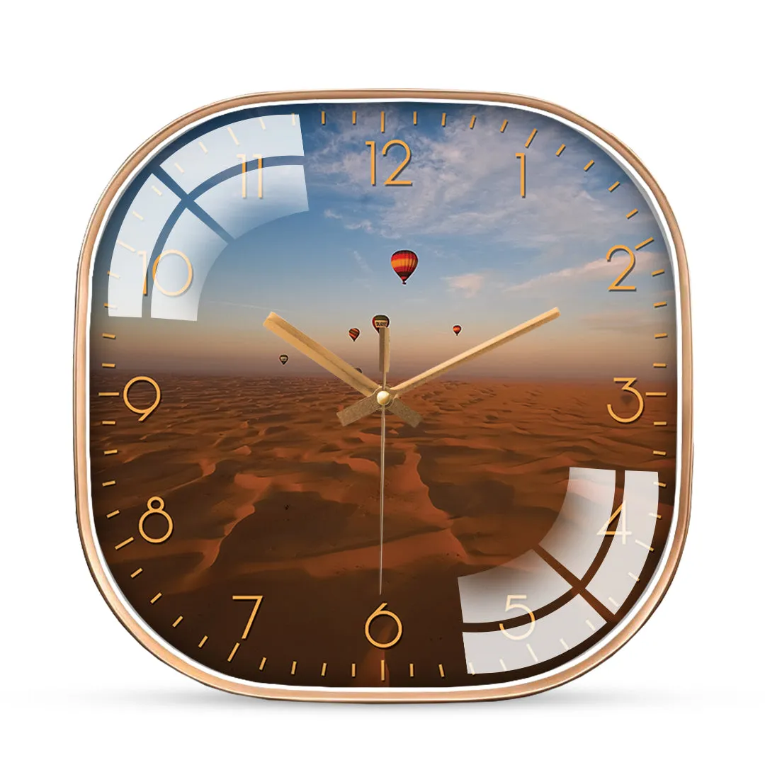 Balloons Over Sand Dubai Desret Wall Clock