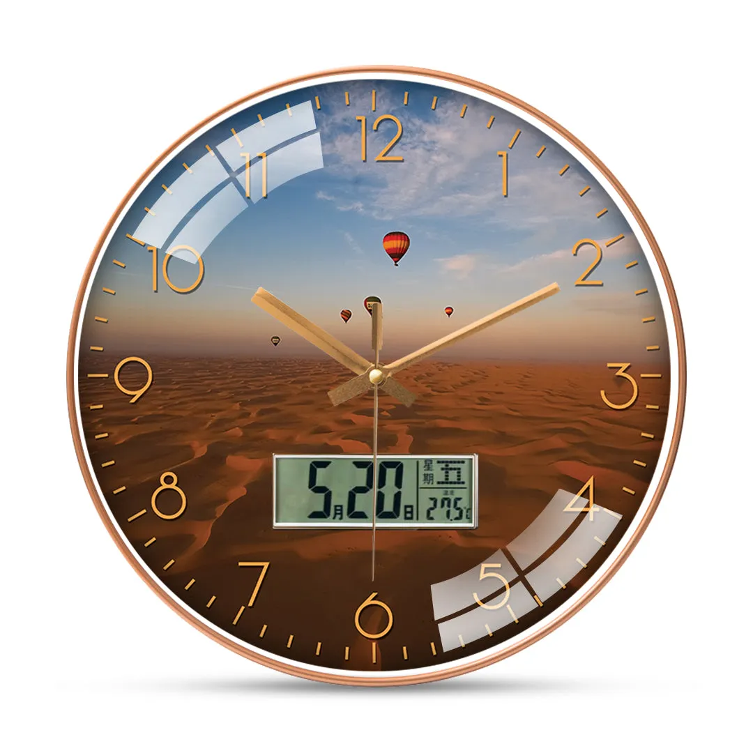 Balloons Over Sand Dubai Desret Wall Clock