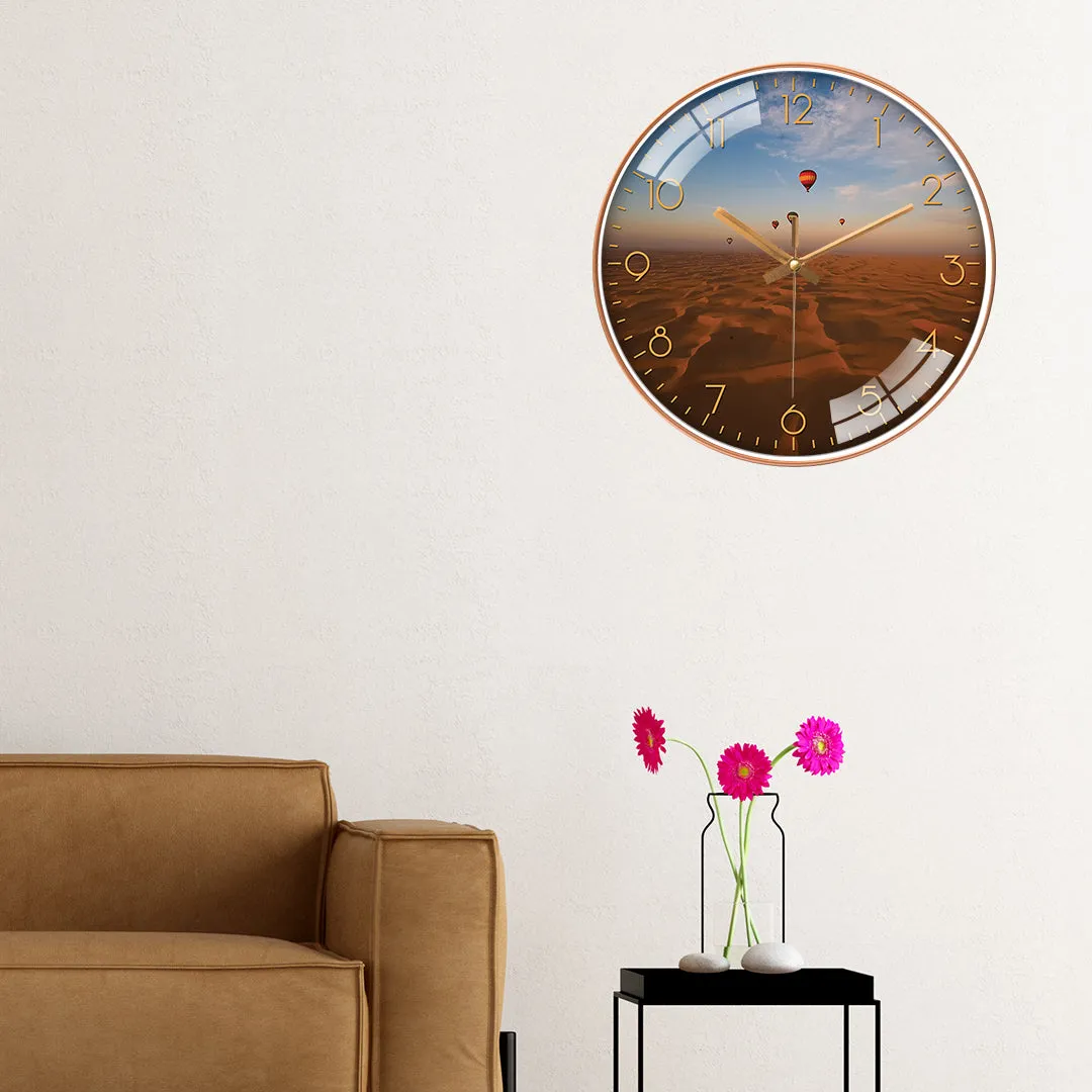 Balloons Over Sand Dubai Desret Wall Clock