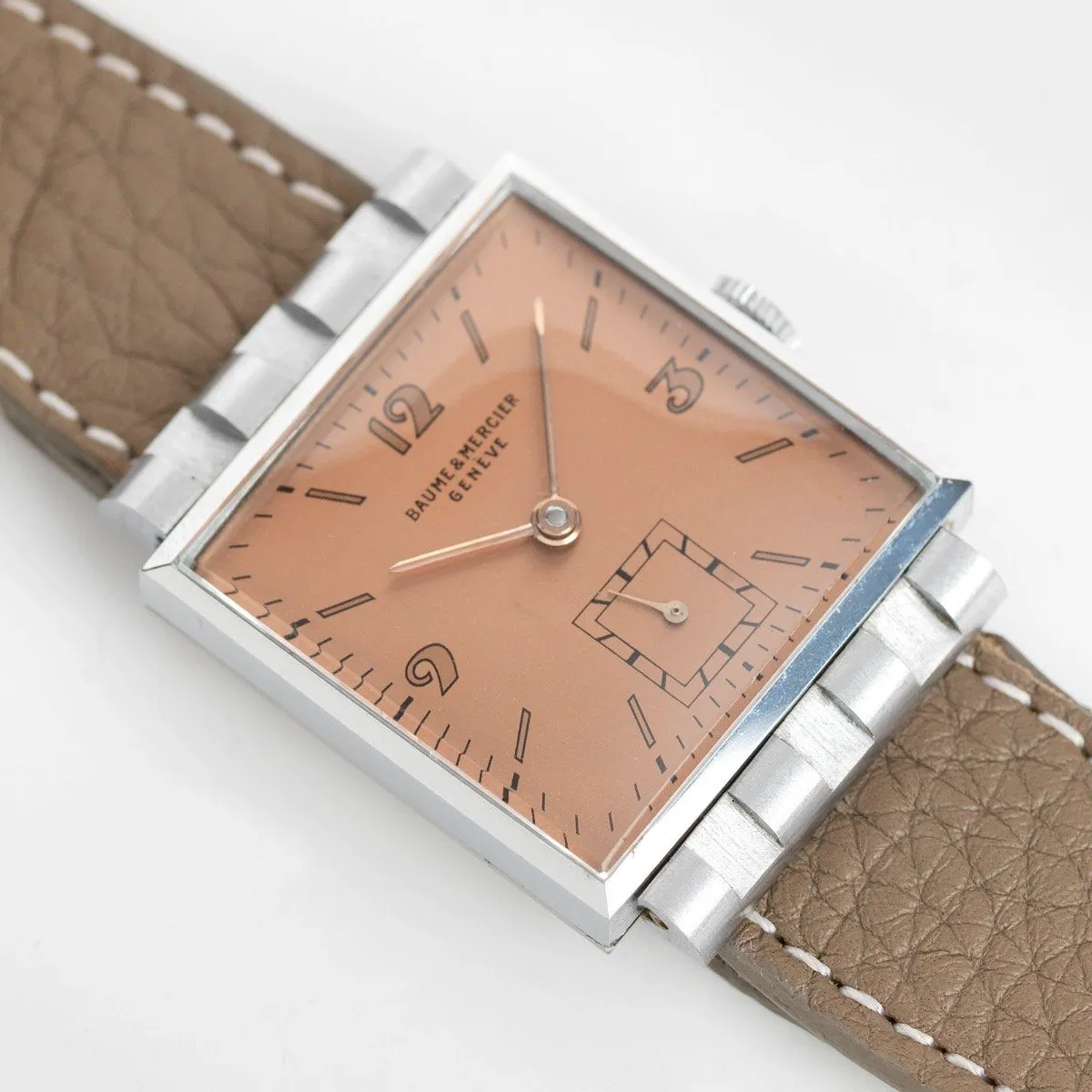 Baume & Mercier Salmon Dial Square Case