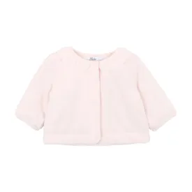 Bebe Penny Print Velour Jacket in Barely Pink (3M-2)