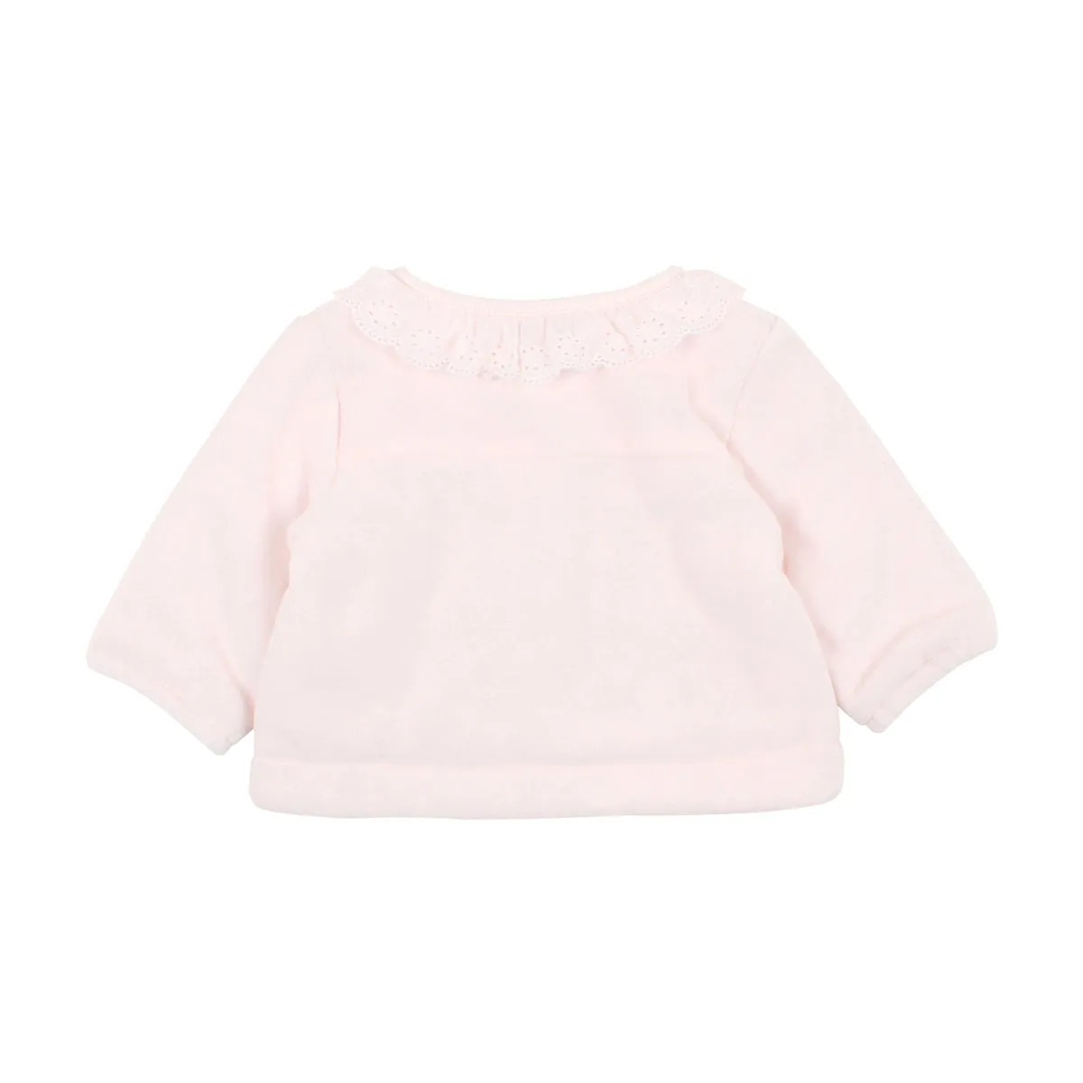 Bebe Penny Print Velour Jacket in Barely Pink (3M-2)