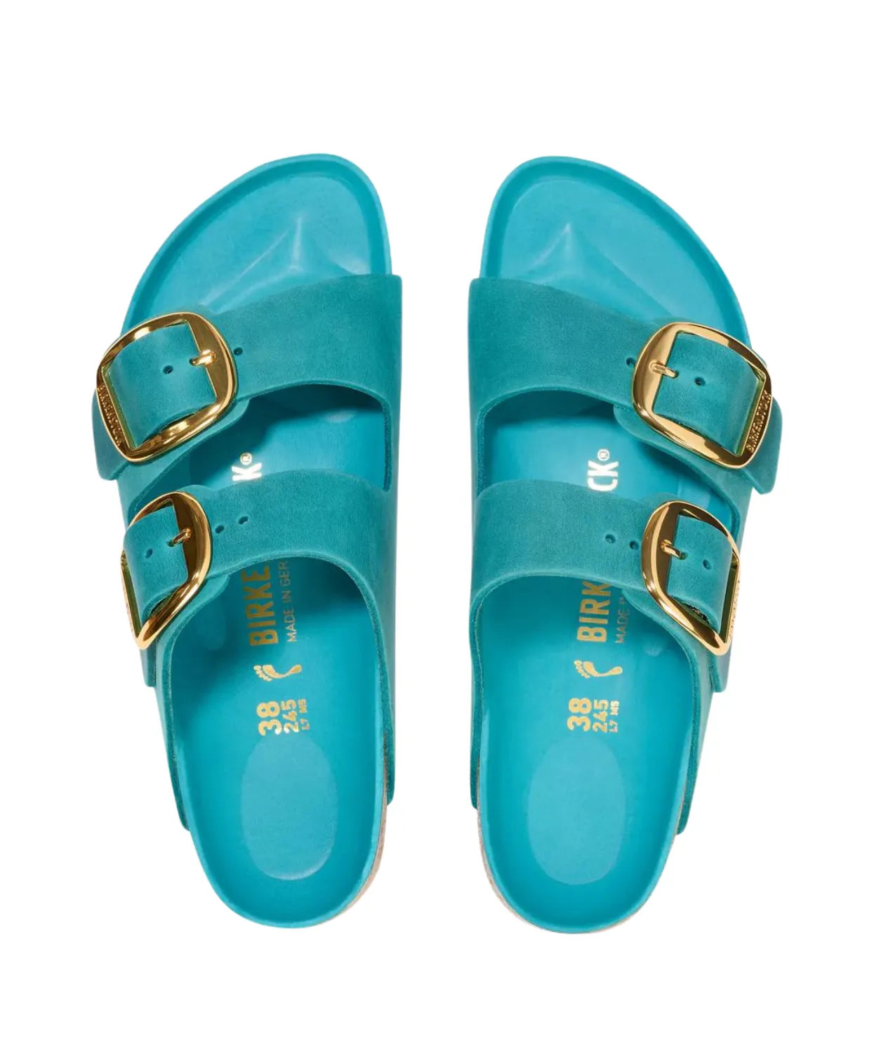 Birkenstock Arizona Big Buckle Oiled Leather Biscay Bay Sandals