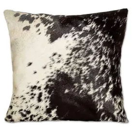 Black & White Peppered Cowhide Pillow Cover