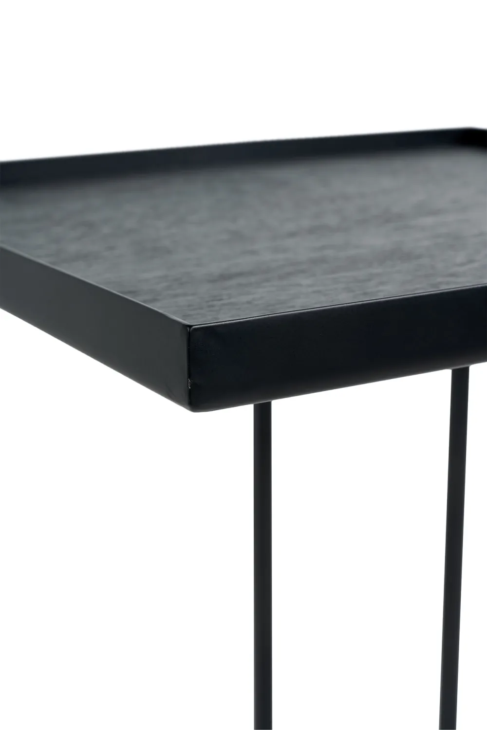 Black Metal Tray Side Table | Ethnicraft Square