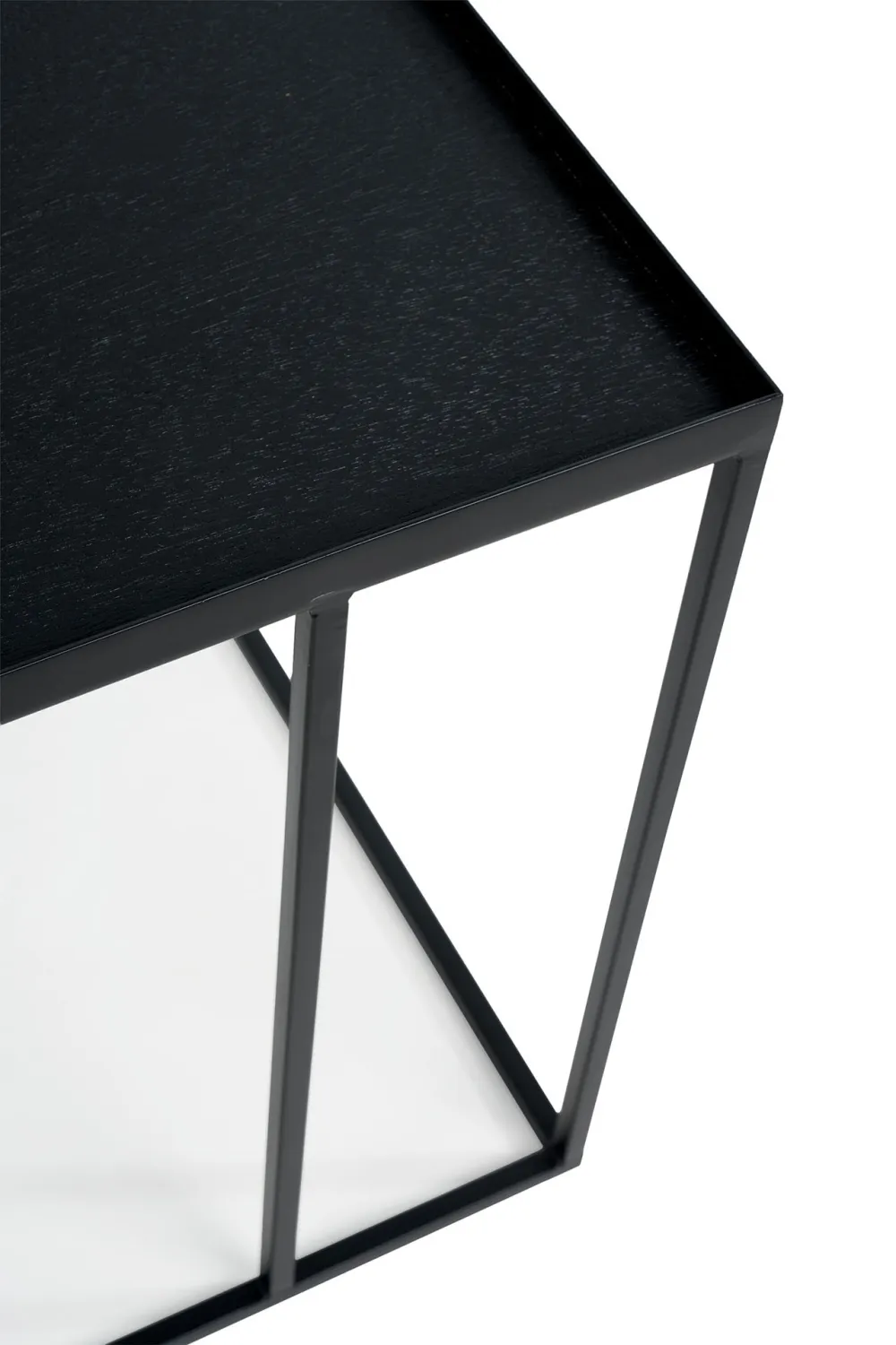 Black Metal Tray Side Table | Ethnicraft Square