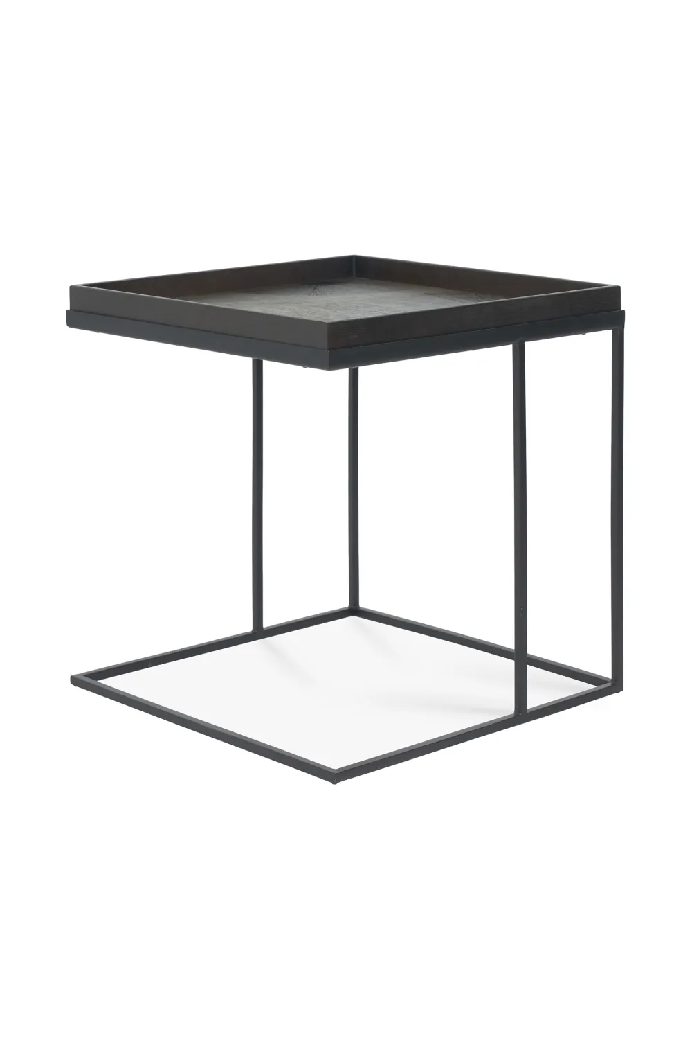 Black Metal Tray Side Table | Ethnicraft Square