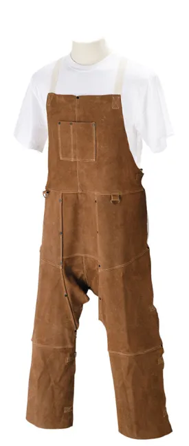 Black Stallion Leather Split-Leg Bib Apron - Split Cowhide 36SL