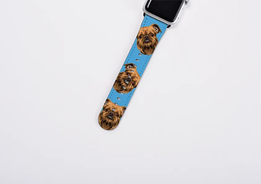 Brussels Griffon Mel Blue Apple Watch Strap