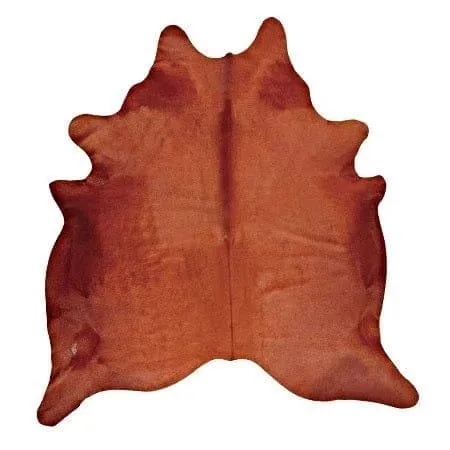 Burnt Orange Dyed Cowhide Rug