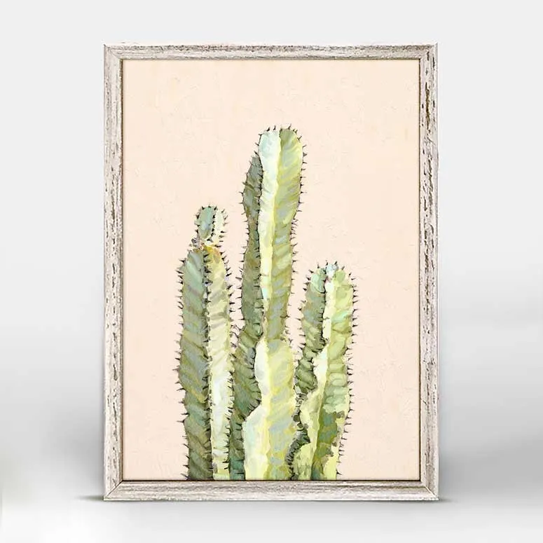 Cactus Garden - Trio Of Trunks Mini Framed Canvas