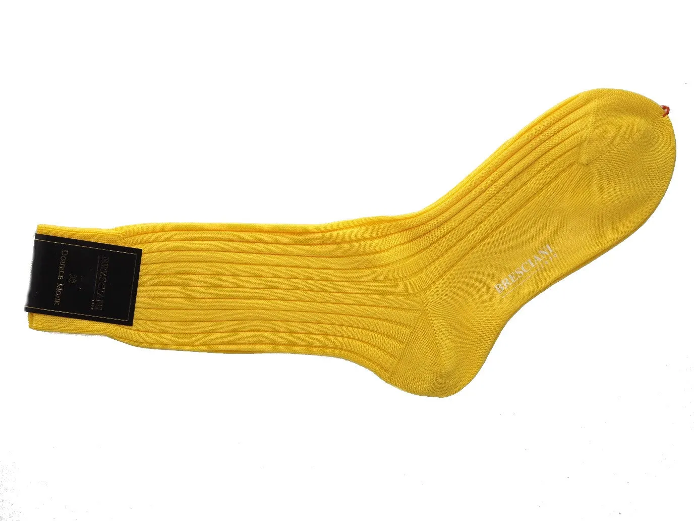 Calf Length Cotton Socks 3-Ply Lemon