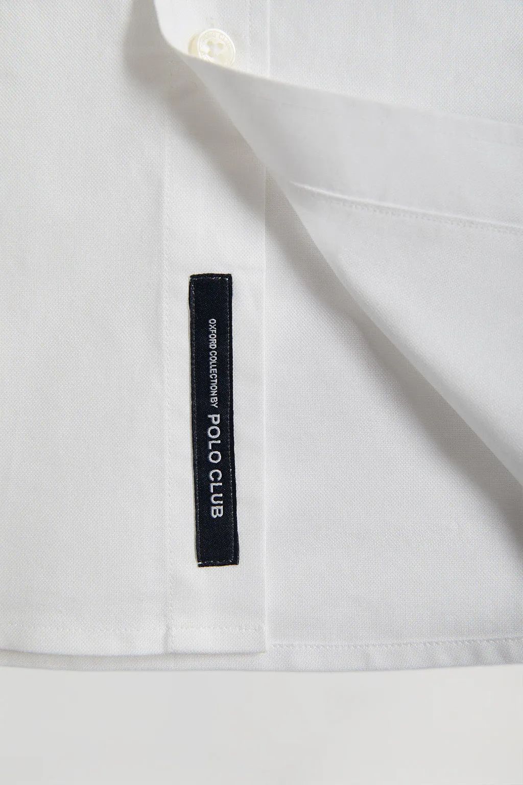 Camisa blanca Oxford con logo Polo Club