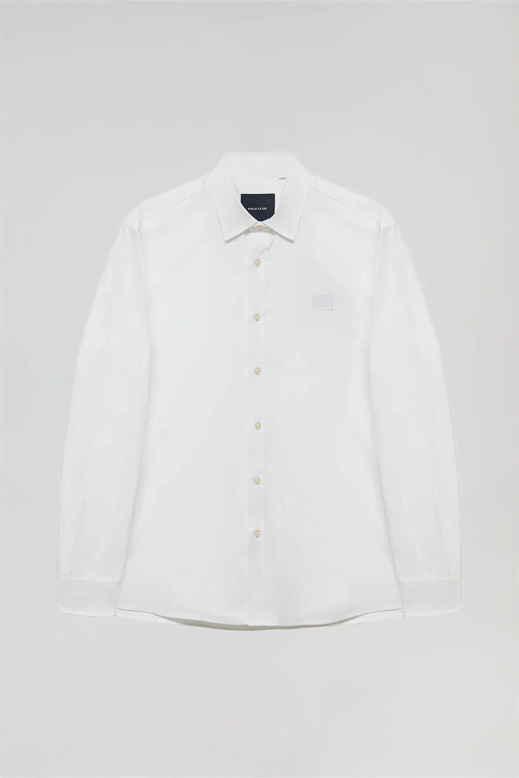 Camisa blanca Oxford con logo Polo Club