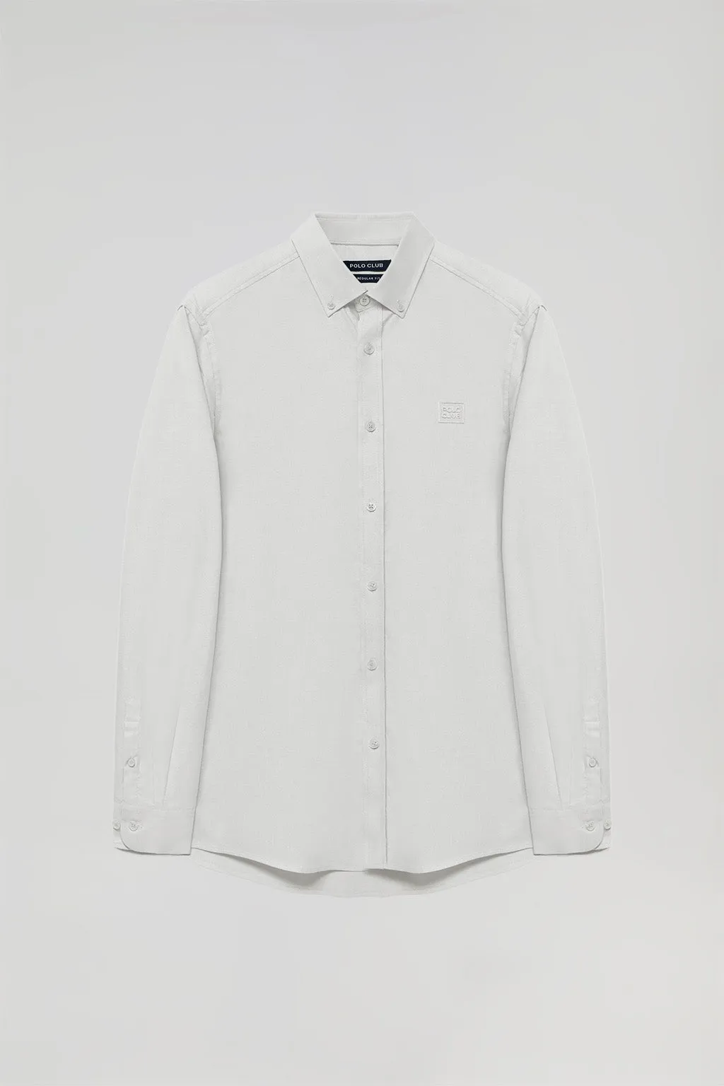 Camisa Oxford blanco roto con logo Polo Club