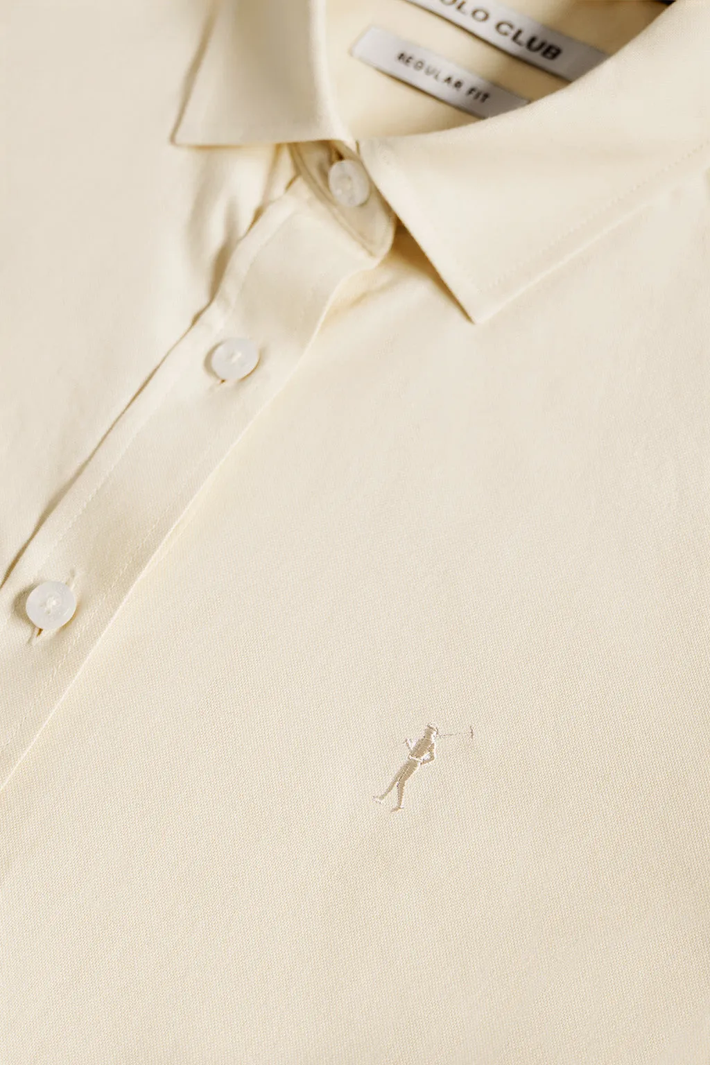 Camisa Oxford Regular fit beige con logo Rigby Go