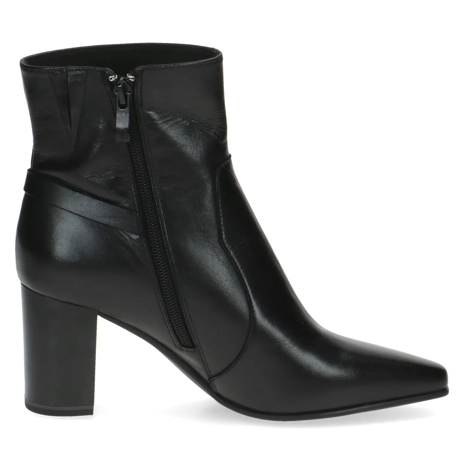 Caprice Ladies Zip Side Block Heel Ankle Boot