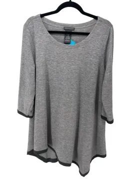 Chelsea & Theodore Misses Size XL Grey 3/4 Blouse