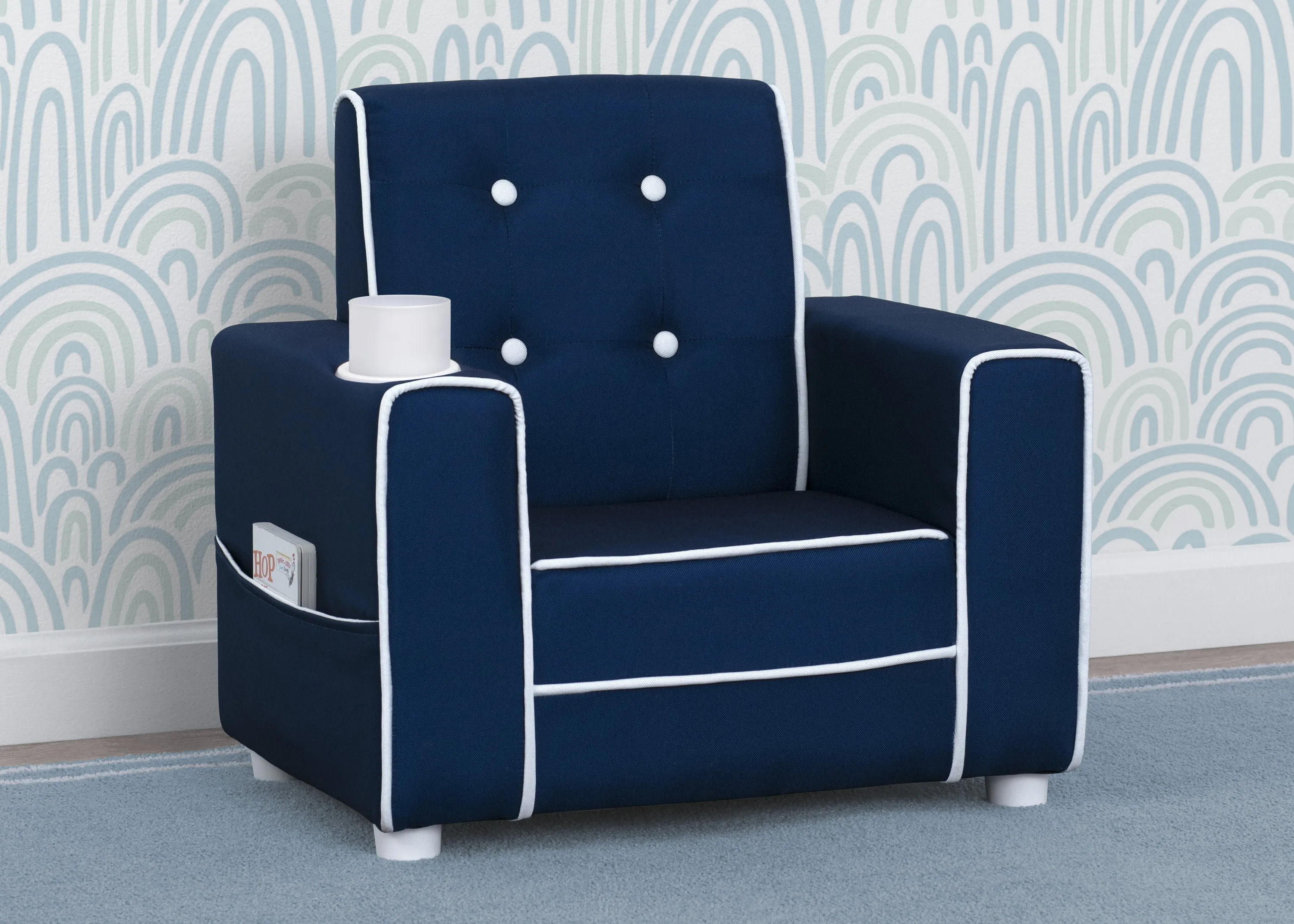 Chelsea Kids Upholstered Chair with Cup Holder