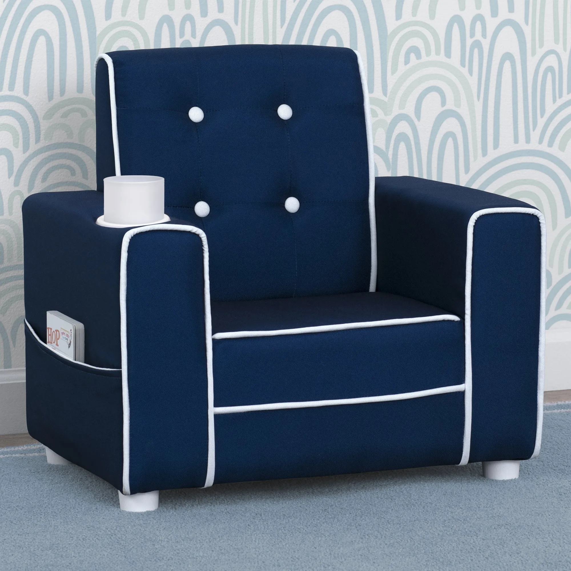 Chelsea Kids Upholstered Chair with Cup Holder