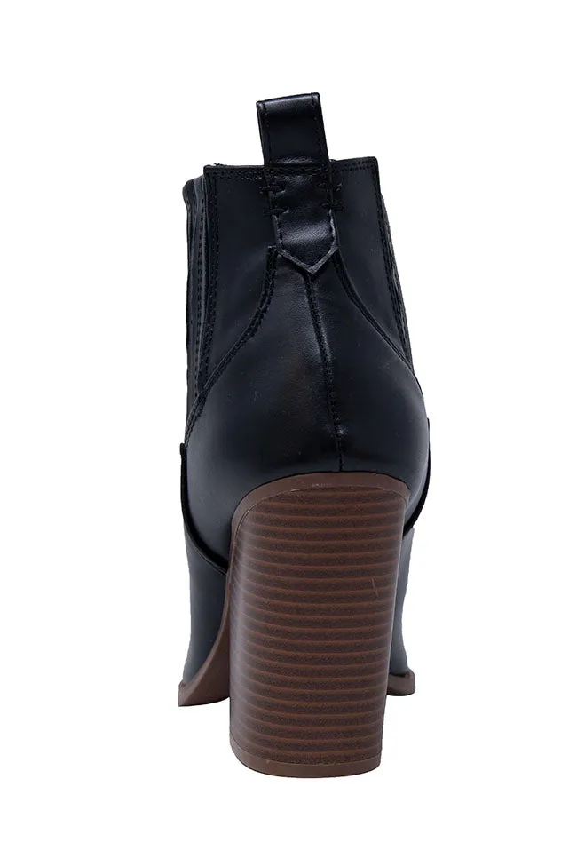 Cheyenne Black Pointed Toe Western Boot FINAL SALE