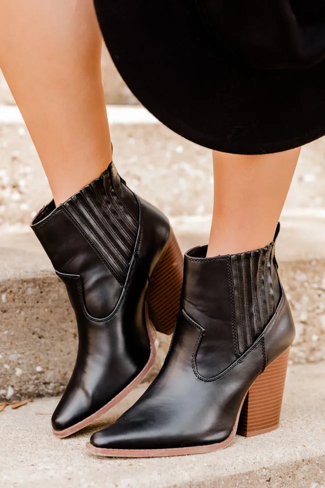 Cheyenne Black Pointed Toe Western Boot FINAL SALE