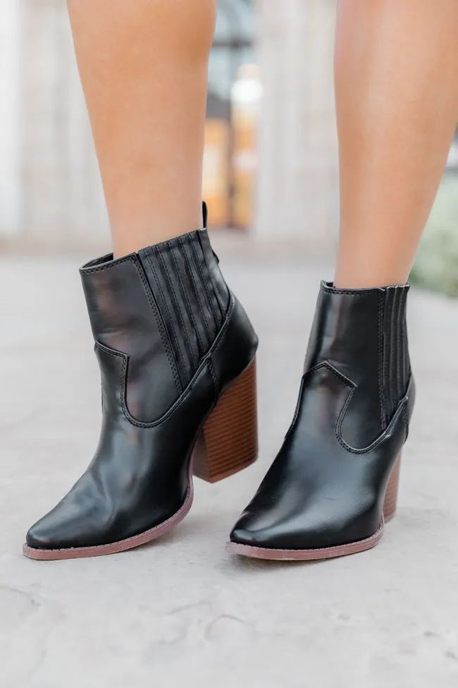 Cheyenne Black Pointed Toe Western Boot FINAL SALE