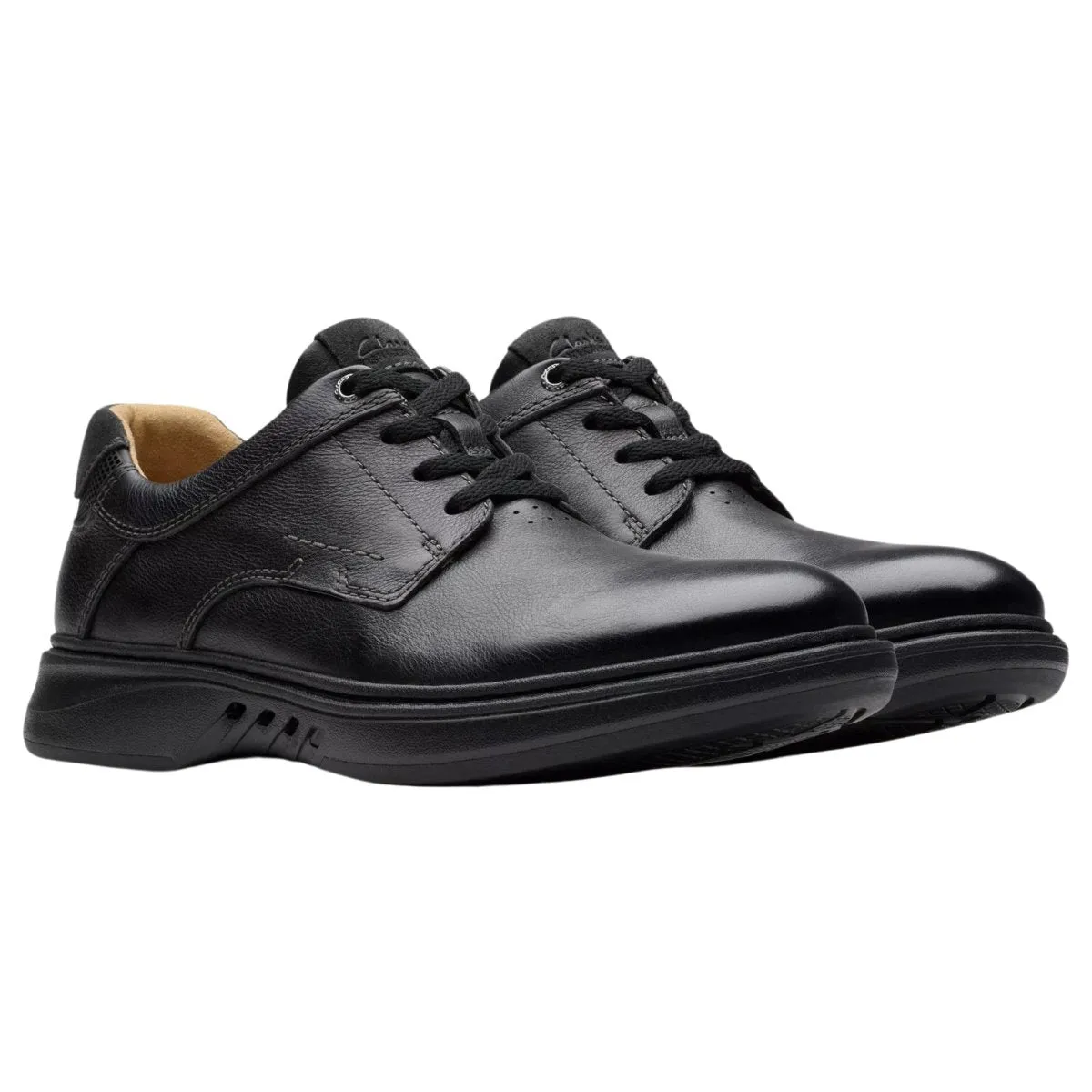 Clarks Men's Un Briley Pace Black Leather