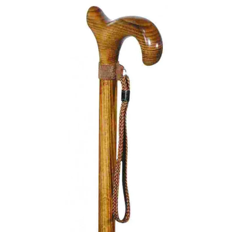 Classic Canes beech Derby cane complete with wrist strap