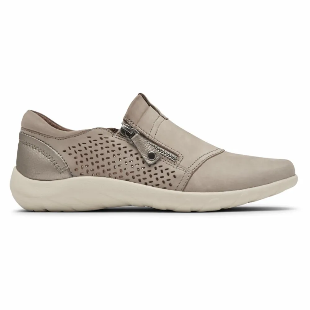 Cobb Hill AMALIE ZIPPER SLIPON TAUPE PERF