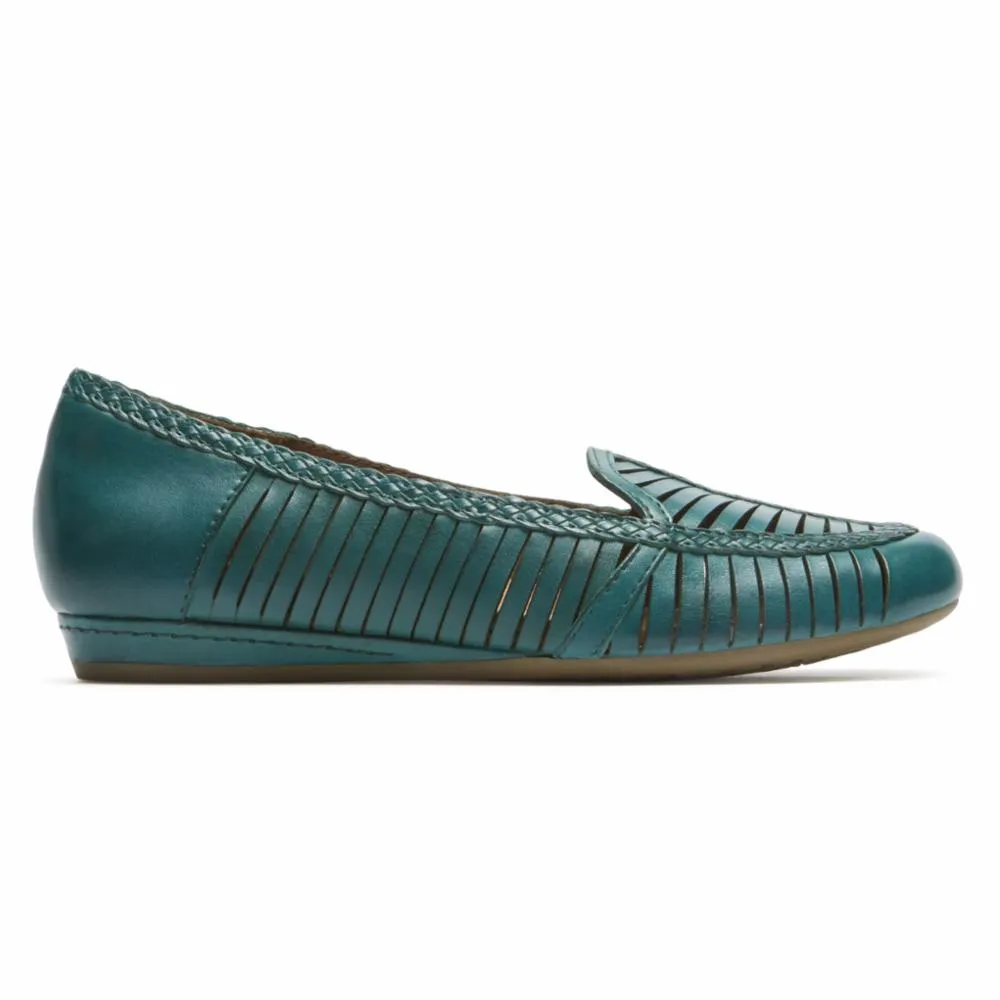 Cobb Hill GALWAY WOVN LOAFER TEAL LEATHER