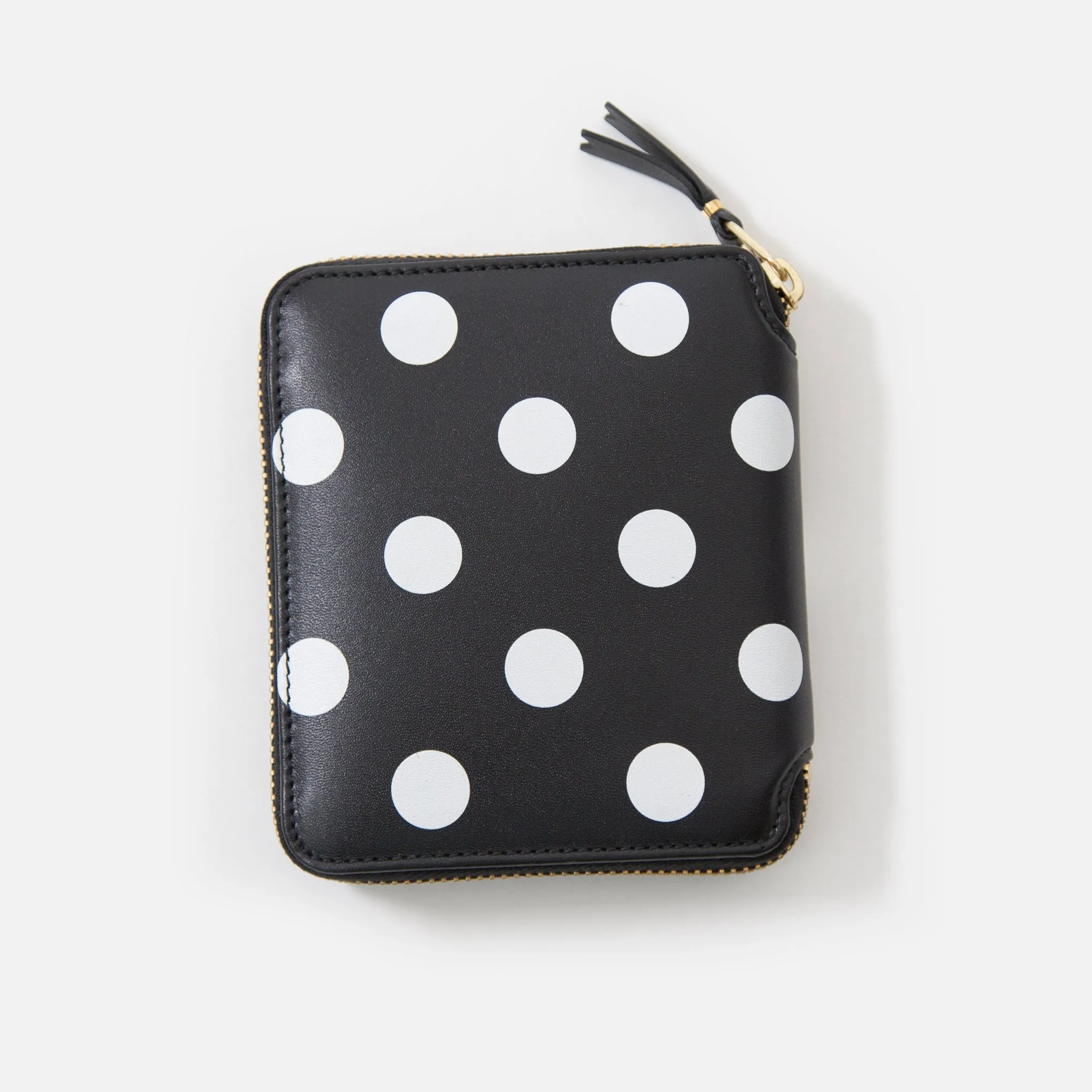 Comme des Garcons Classic Leather Wallet - Black / White Dot SA2100PD